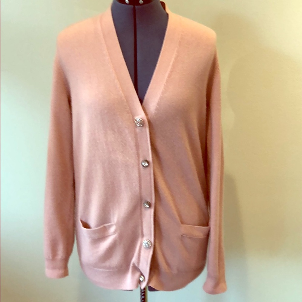 Tory Burch Pink Cardigan Sweater- M